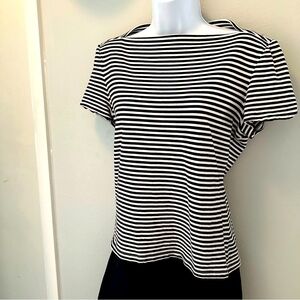 Kate Spade Broome Street womens large top breton bateau neckline